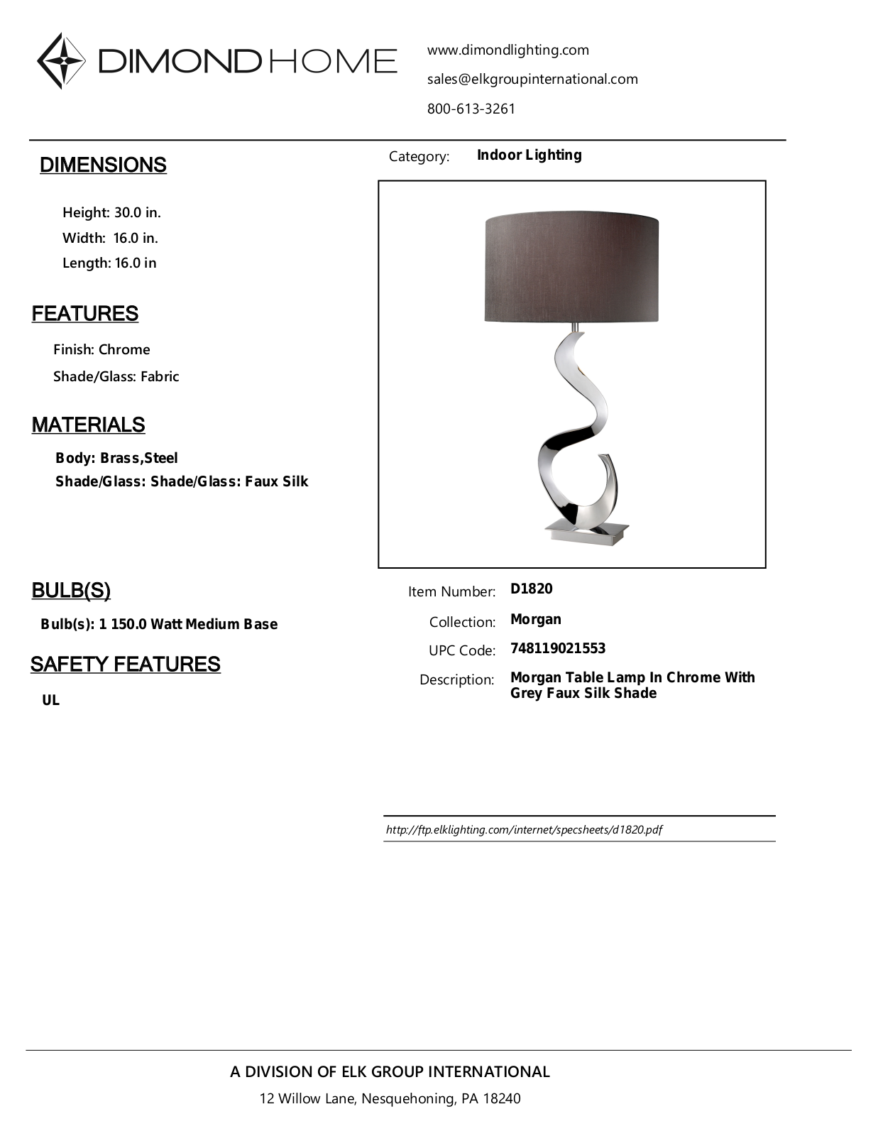 ELK Home D1820 User Manual