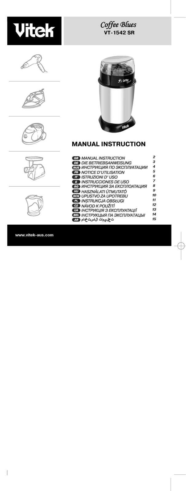 Vitek VT-1542 User Manual