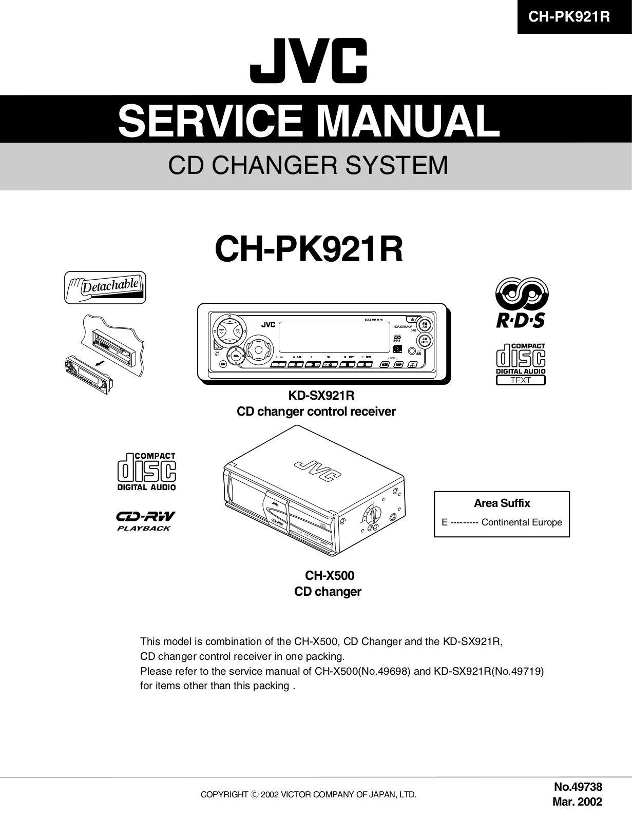 JVC CH-PK921R Service Manual