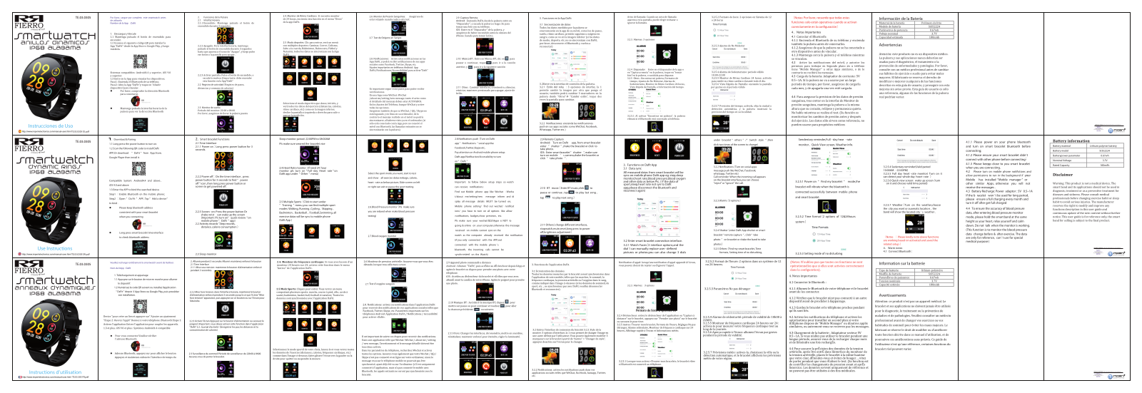 imperii electronics SmartWatch Dynamic Rings IPG8 Alabama Instruction Manual