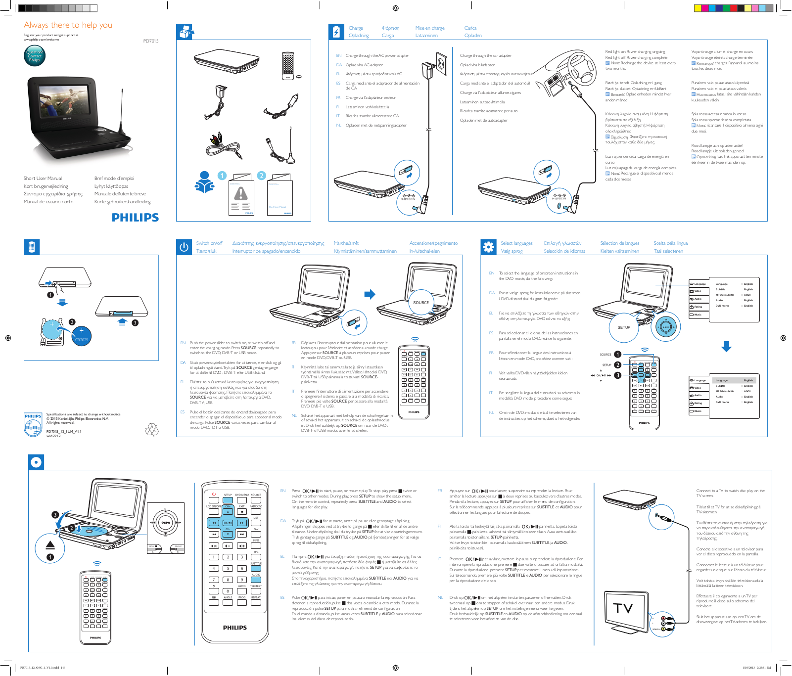 Philips Lecteur de DVD portable User Manual