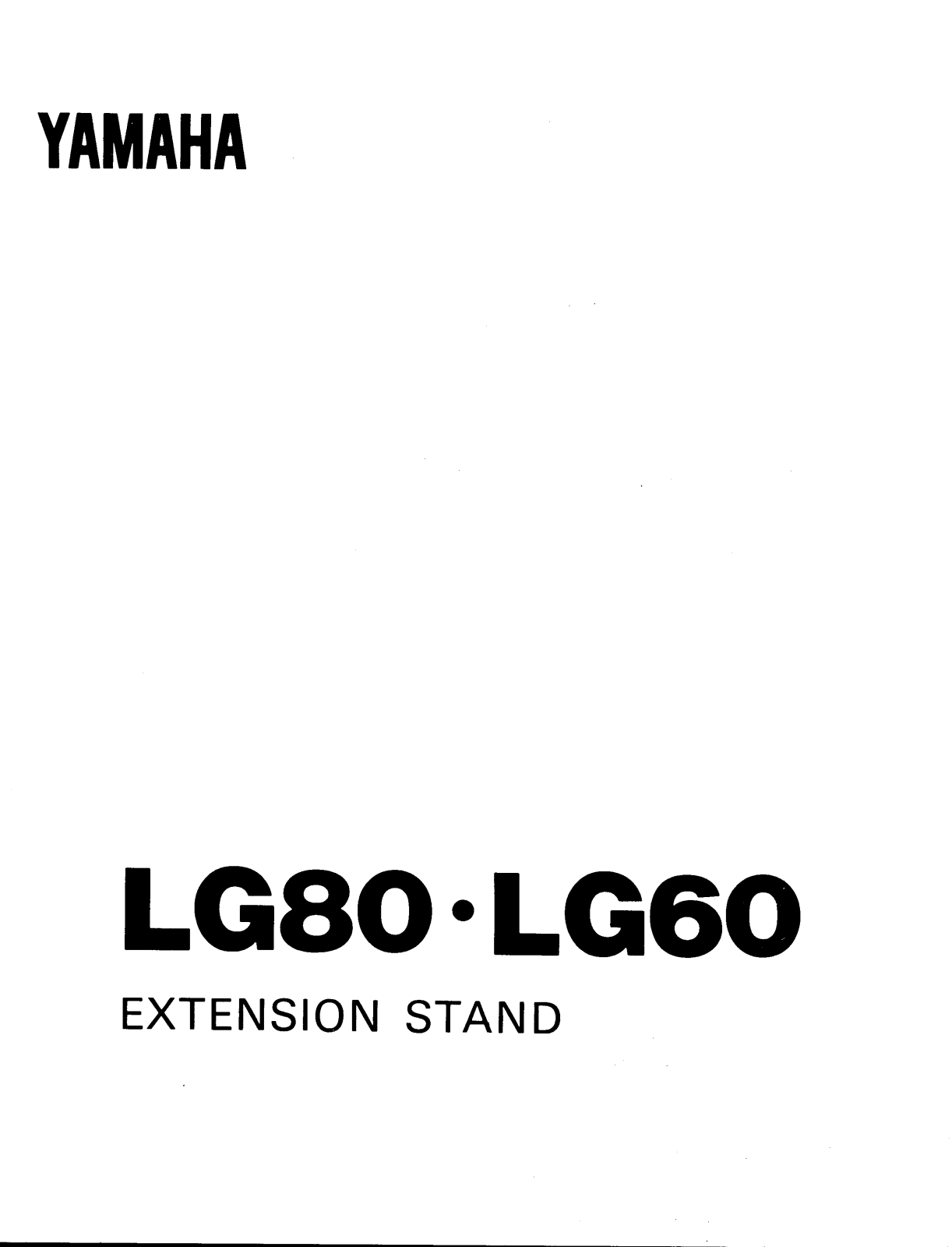 Yamaha LG60, LG80 Owner's Manual