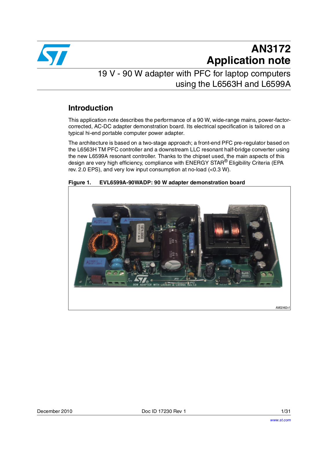 ST AN3172 Application note