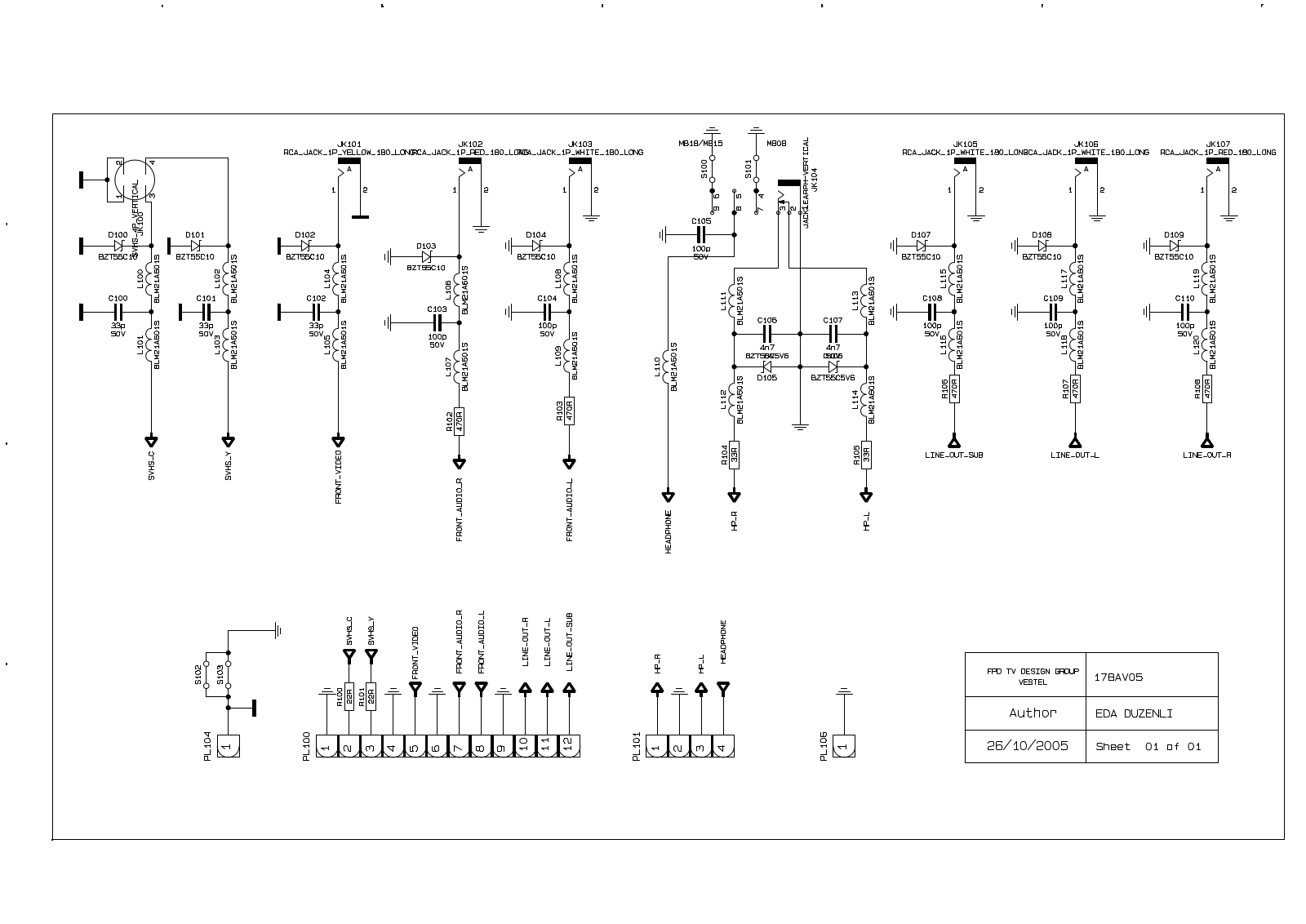 Vestel 17BAV05 schematic