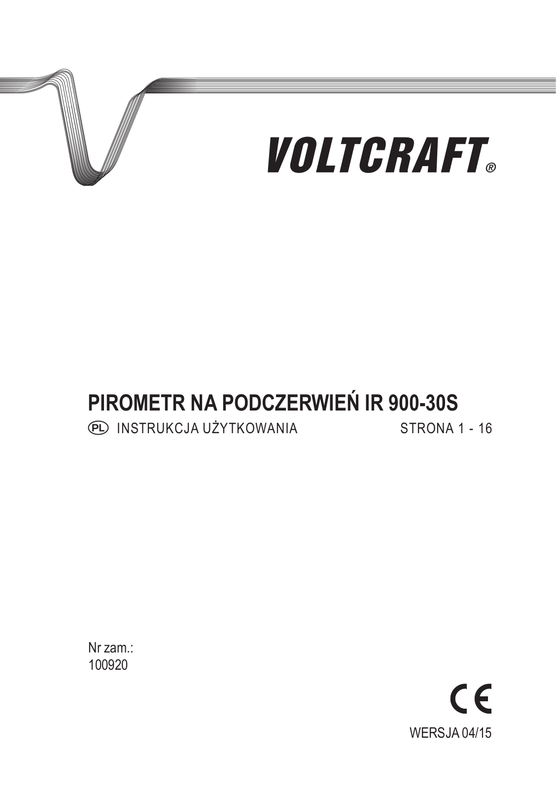 VOLTCRAFT IR 900-30S User guide