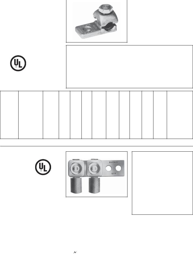 Burndy Q2B, QB Catalog Page