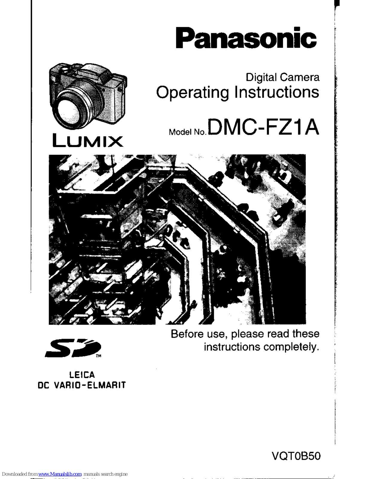 Panasonic Lumix DMC-FZ1A Operating Instructions Manual