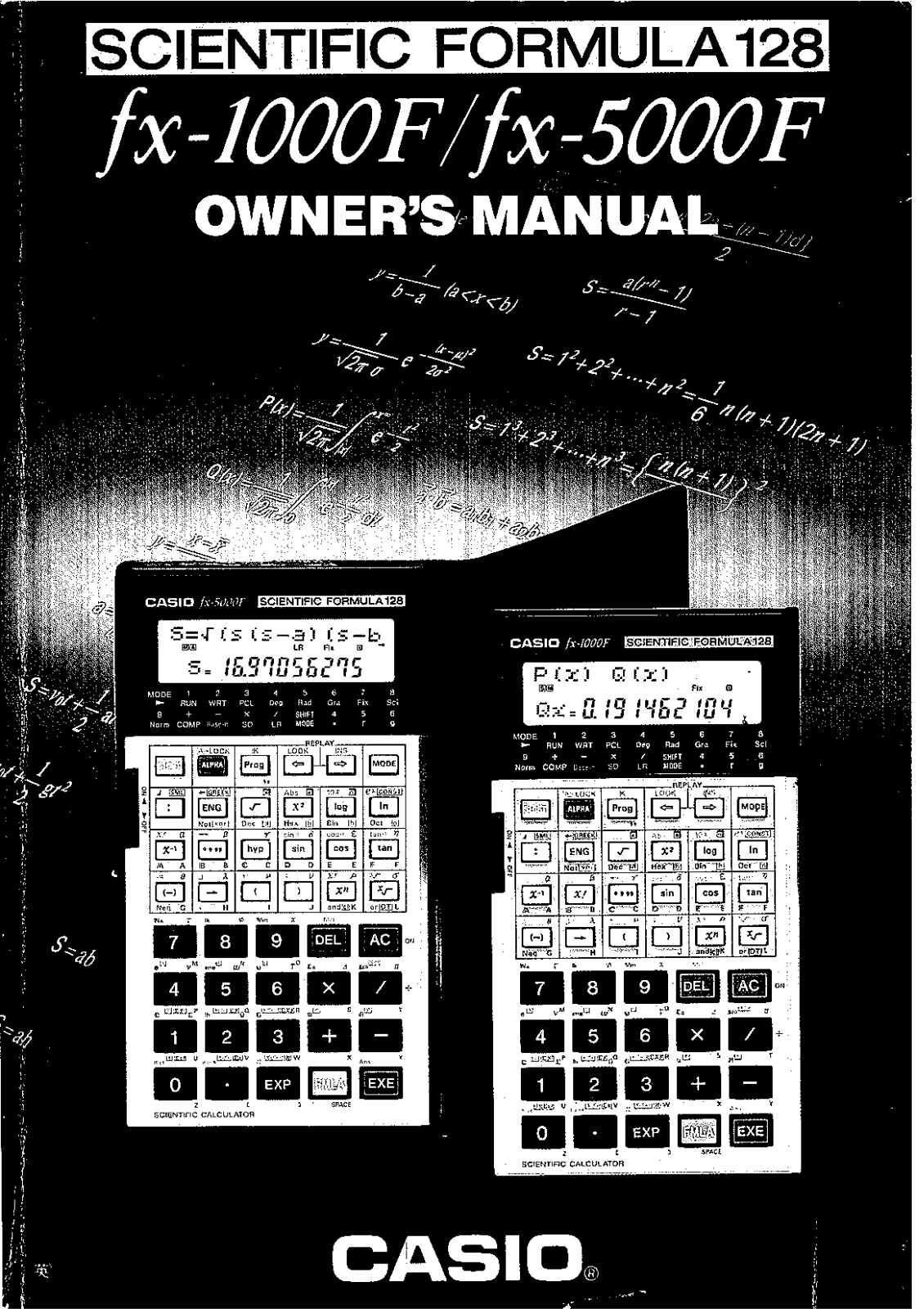 CASIO FX-5000F, FX-1000F User Manual