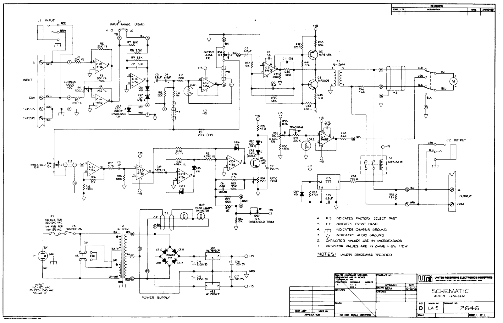 Urei LA5 Schematic - ManualMachine.com