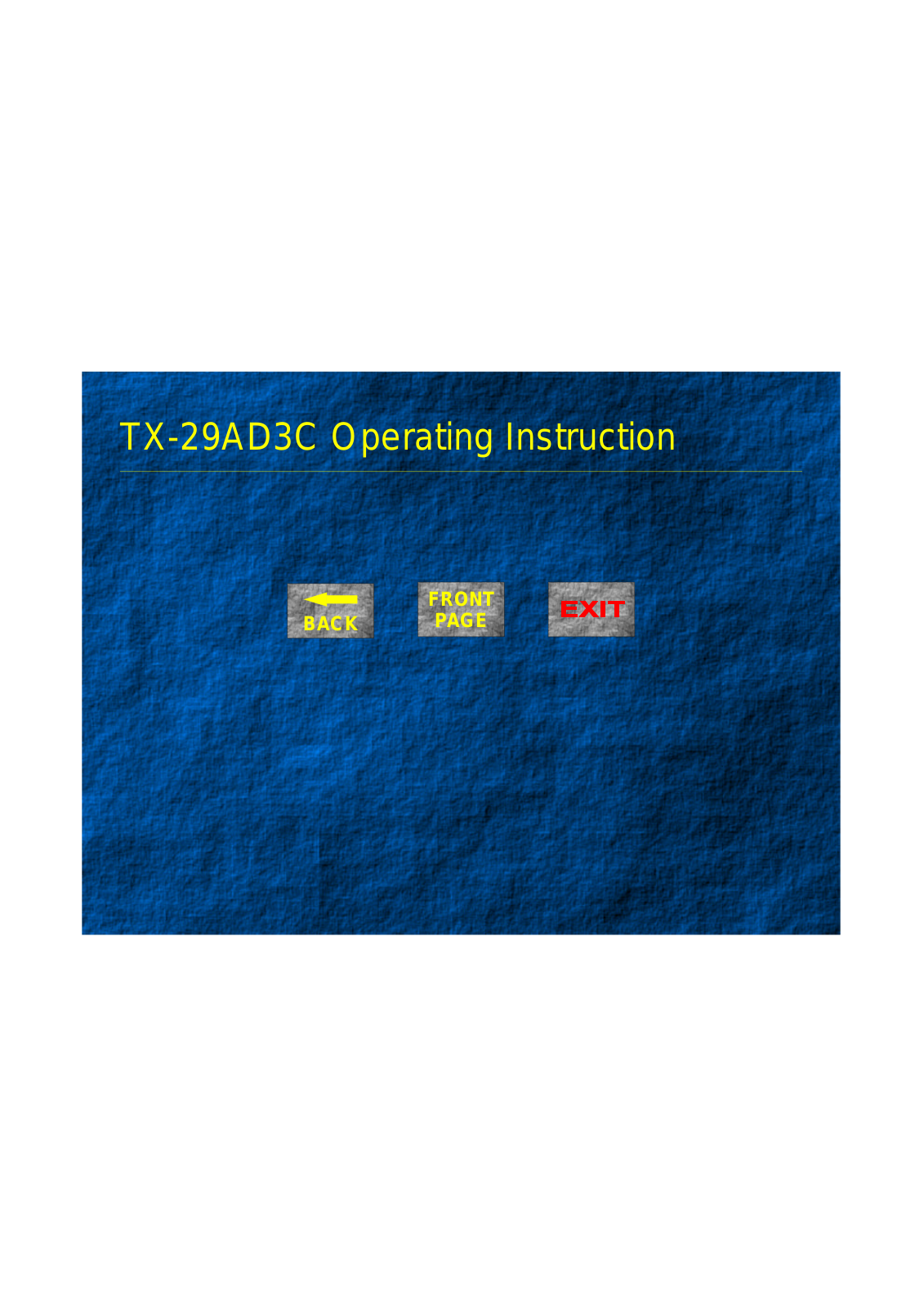 Panasonic TX-29AD3C INSTALLATION INSTRUCTIONS