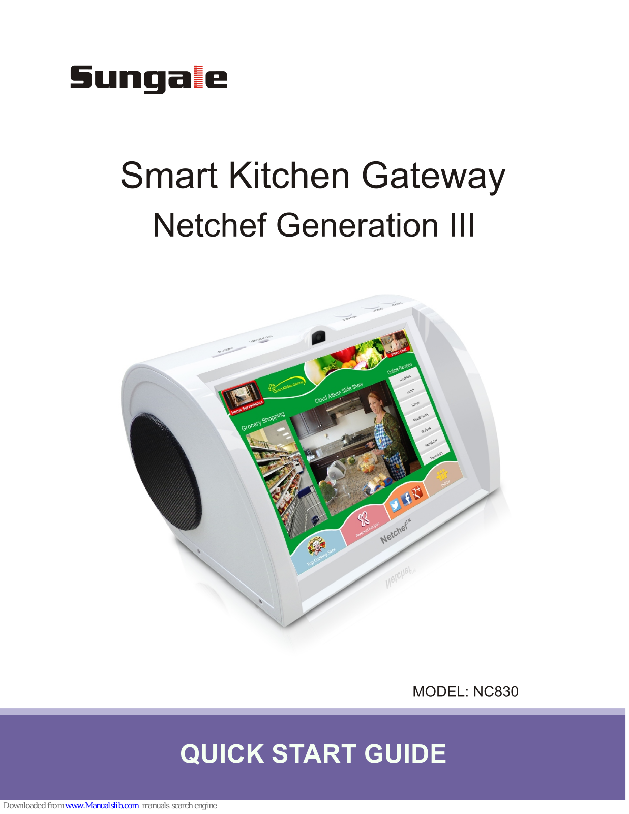 Sungale NC830 Quick Start Manual - ManualMachine.com