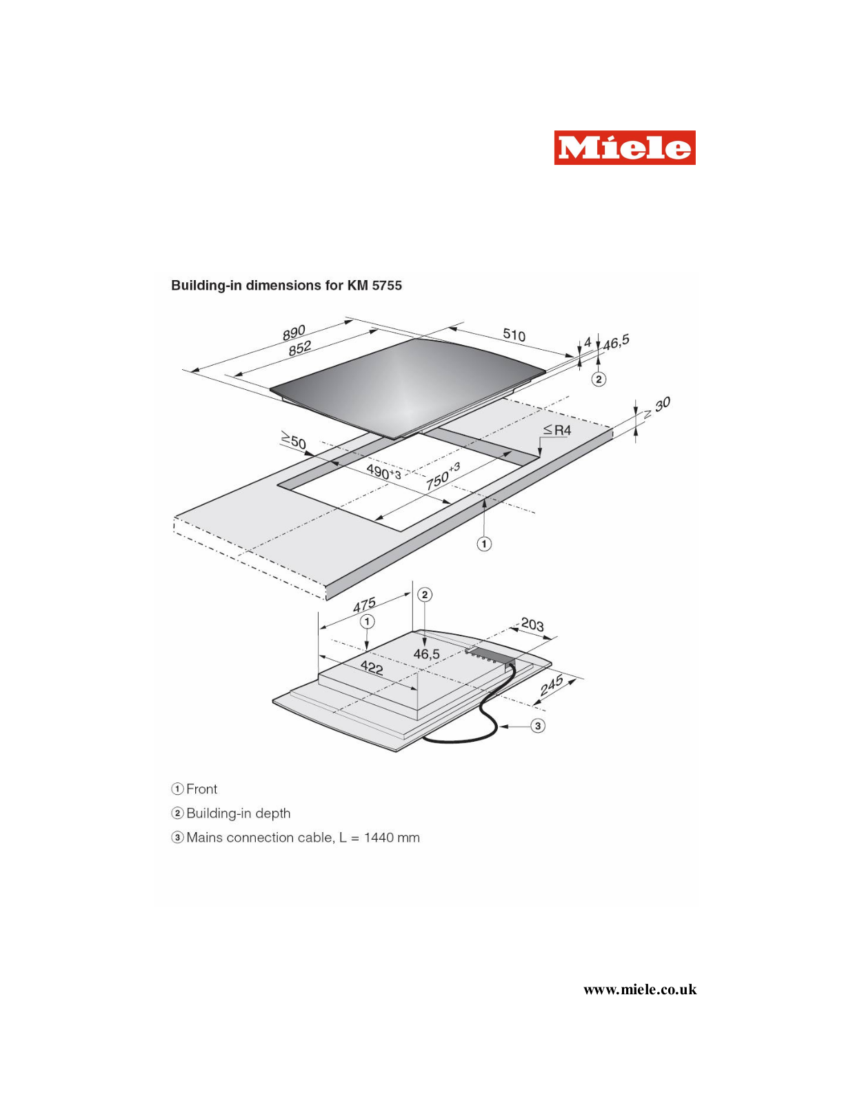 Miele KM 5755 Operating instructions