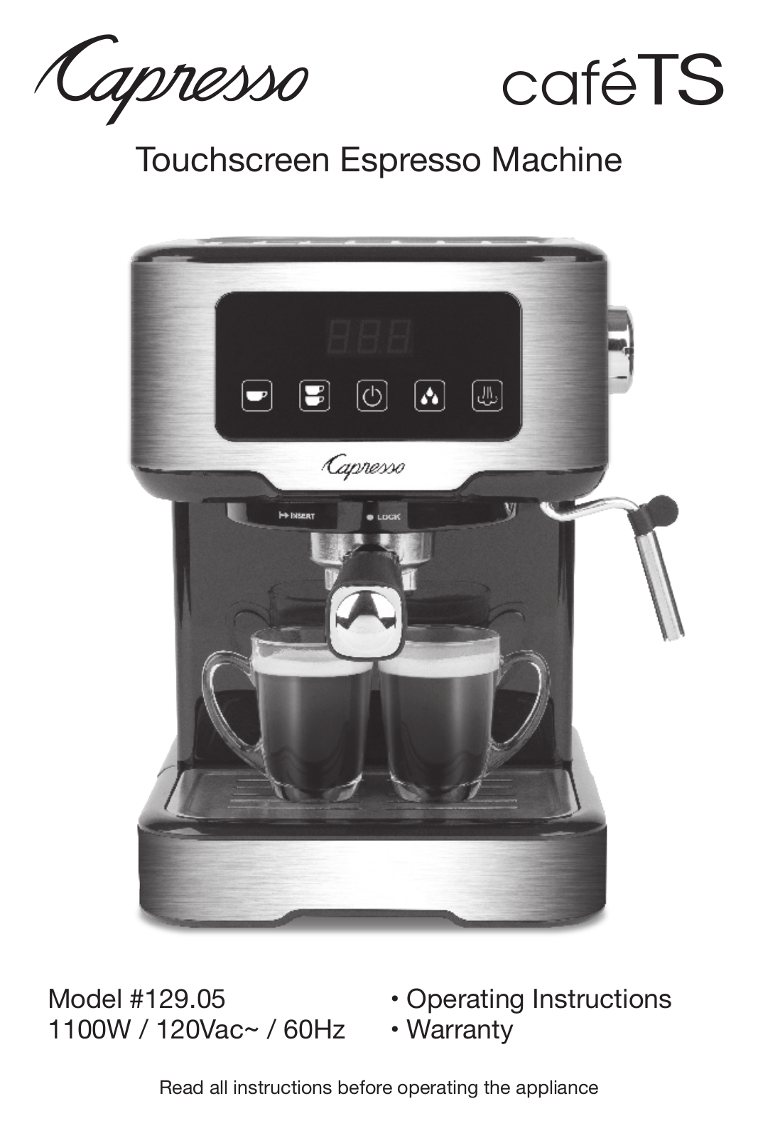 Capresso 129.05 User Manual - ManualMachine.com