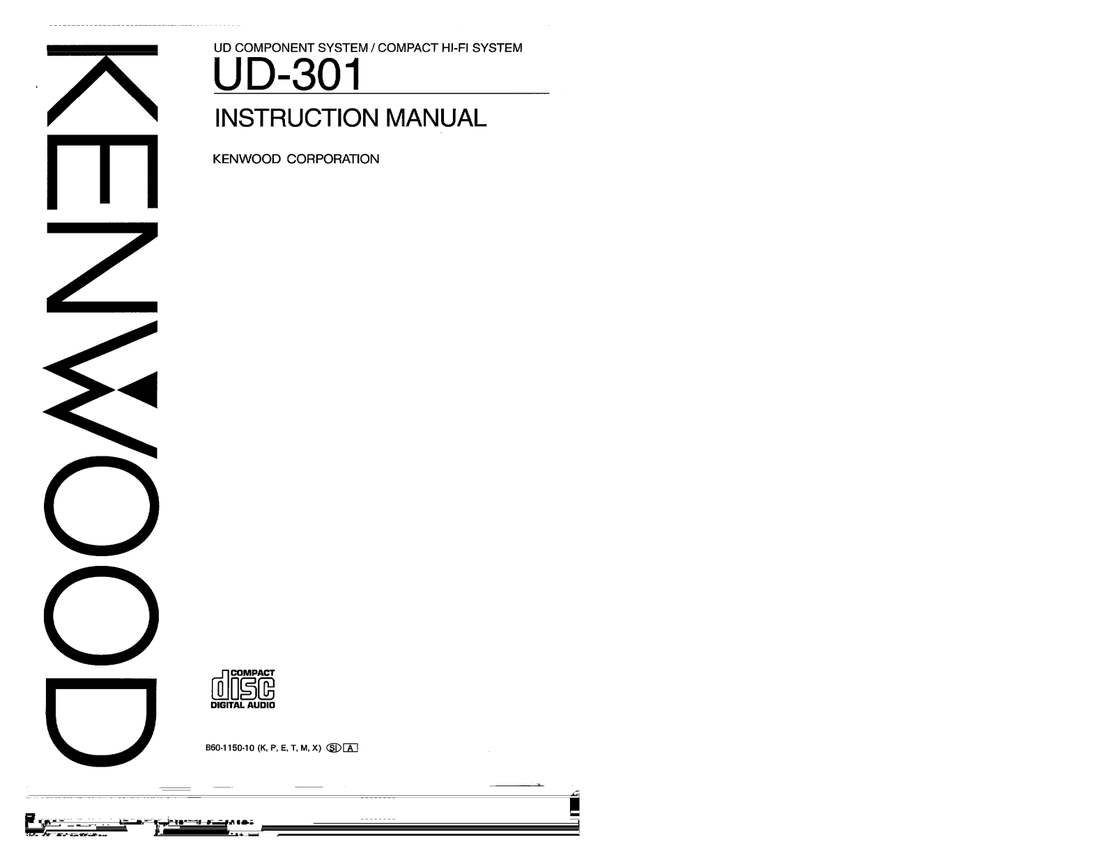 Kenwood X-B3, UD-301, LS-B3, A-B3L, A-B3 Owner's Manual