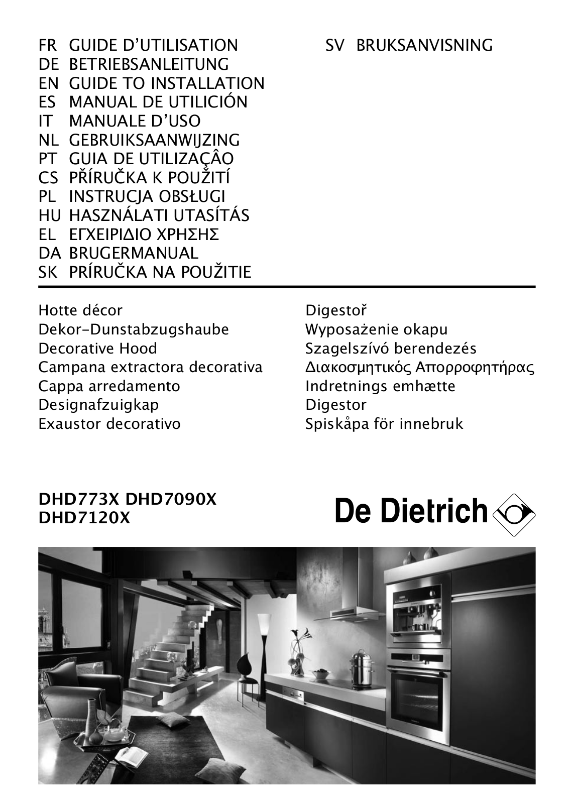 DE DIETRICH DHD7090X User Manual