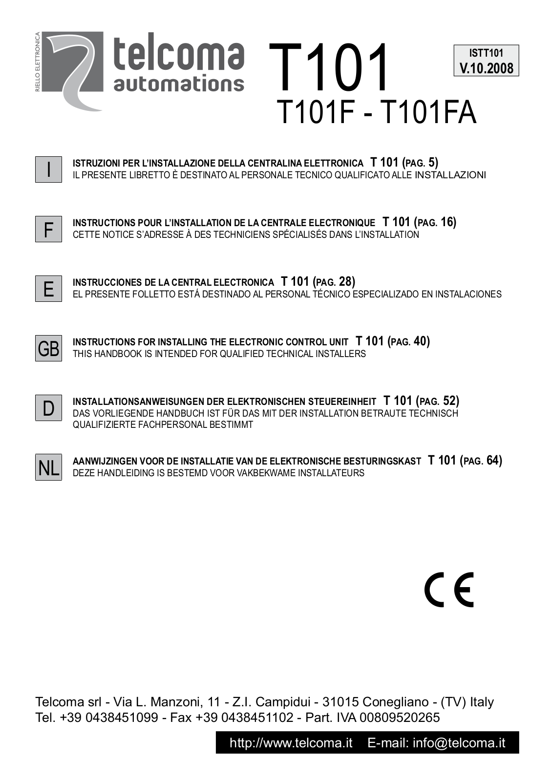 Telcoma T101 User Manual