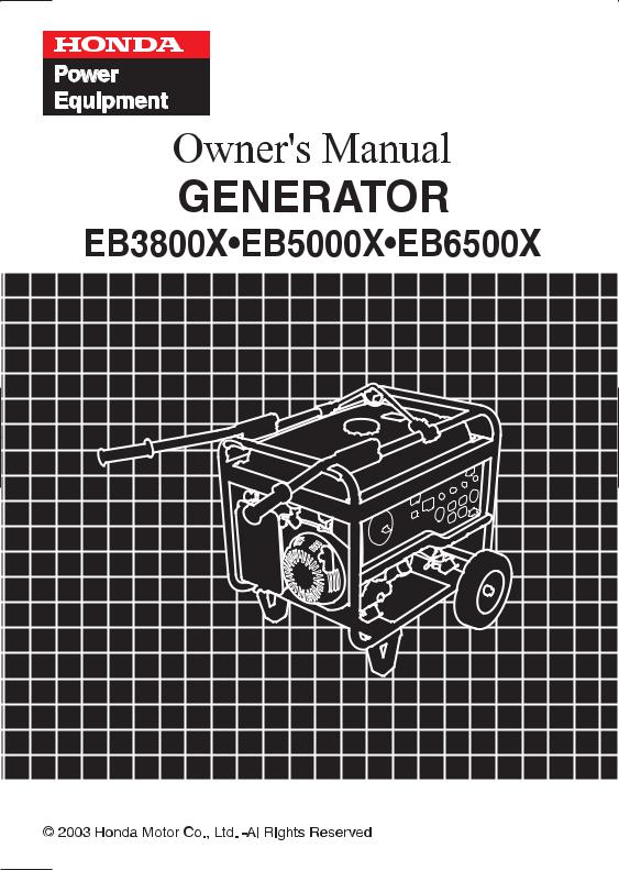 HONDA EB6500X User Manual