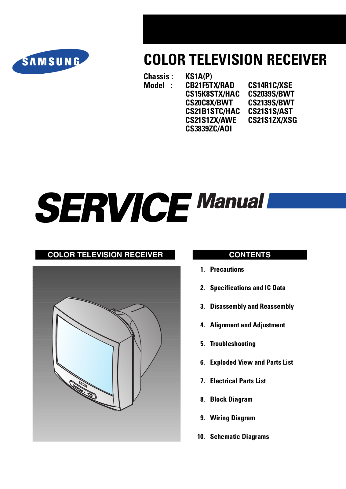 SAMSUNG CS-21, CS-20 Service Manual