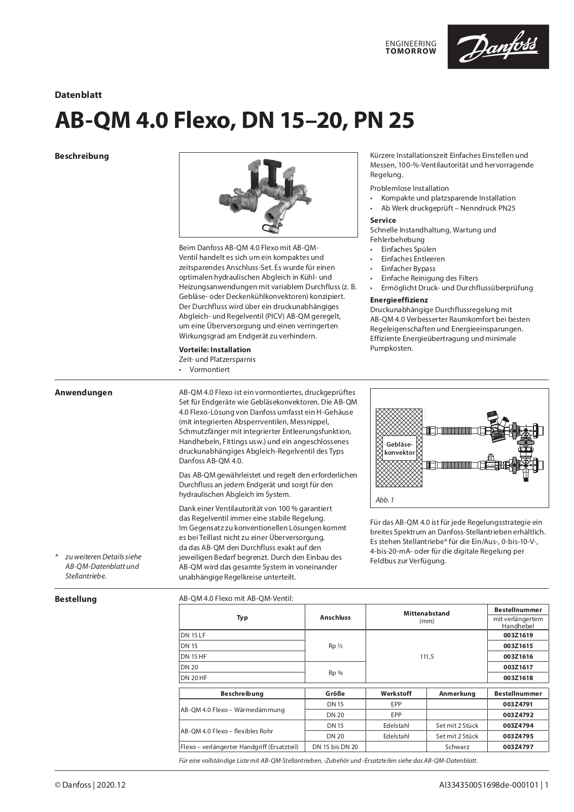 Danfoss AB-QM 4.0 Flexo Data sheet