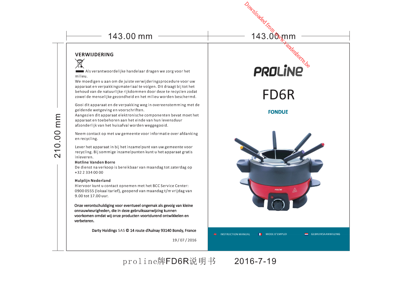 PROLINE FD6R User Manual