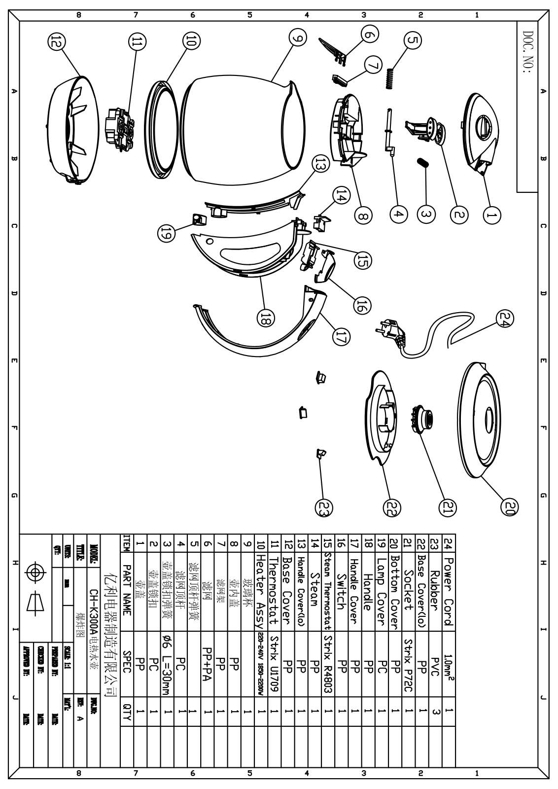 Maxwell CH-K300A explode view