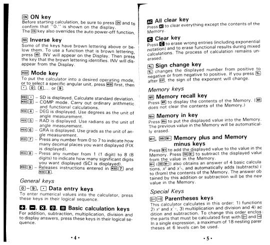 CASIO FX-82C, FX-350C User Manual