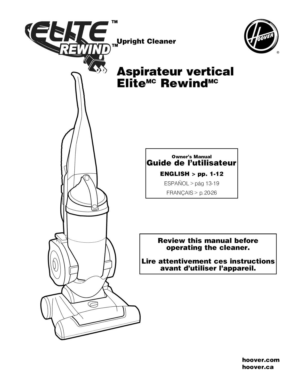 Hoover UH40070 Owner’s Manual