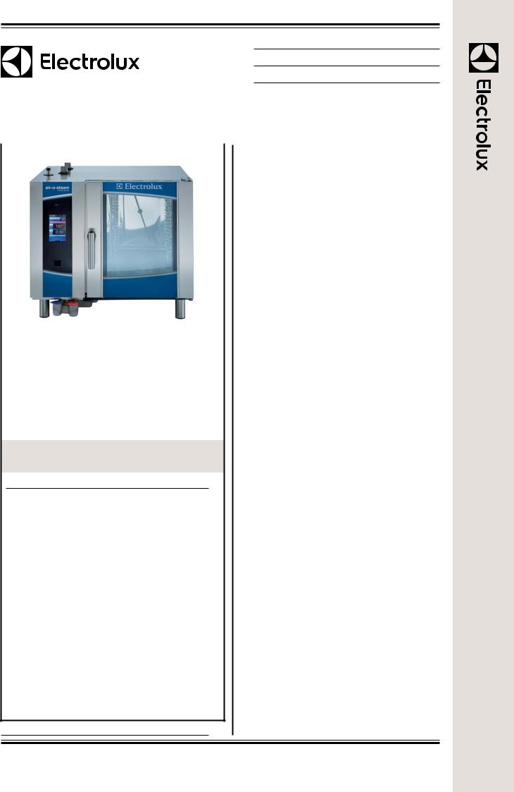 Electrolux AOS061ETAS Datasheet