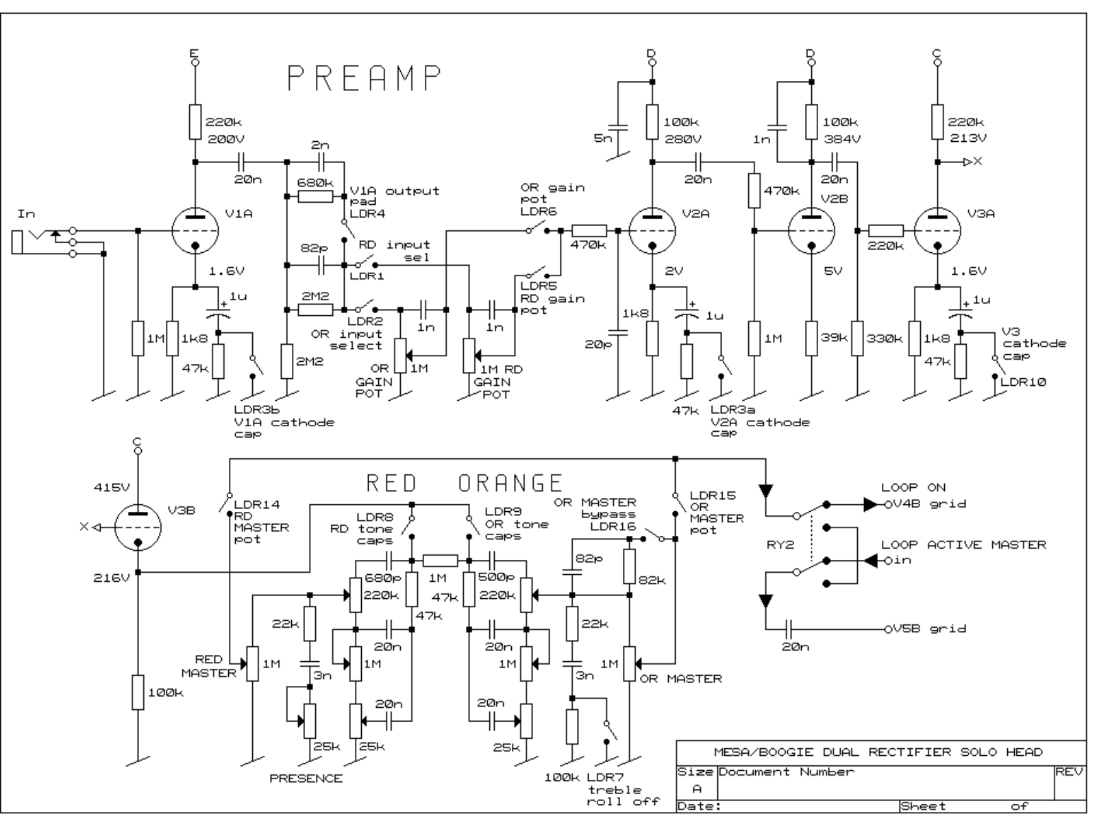 Mesa Boogie dual rectifier solo head schematic