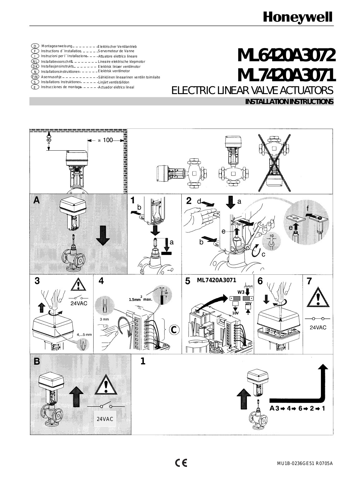 HONEYWELL ML6420A3072, ML7420A3071 User Manual - ManualMachine.com