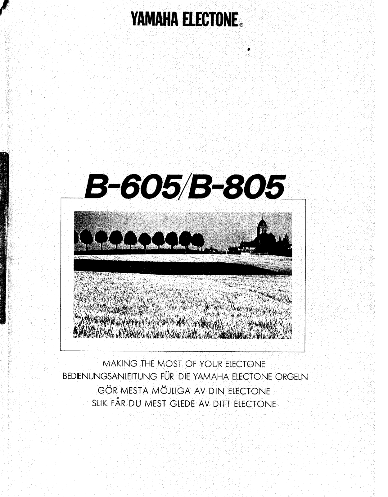 Yamaha B-605, B-805 Owner's Manual