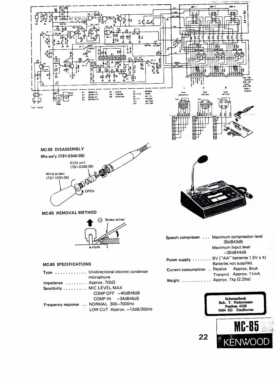Kenwood MC-85 Service Manual