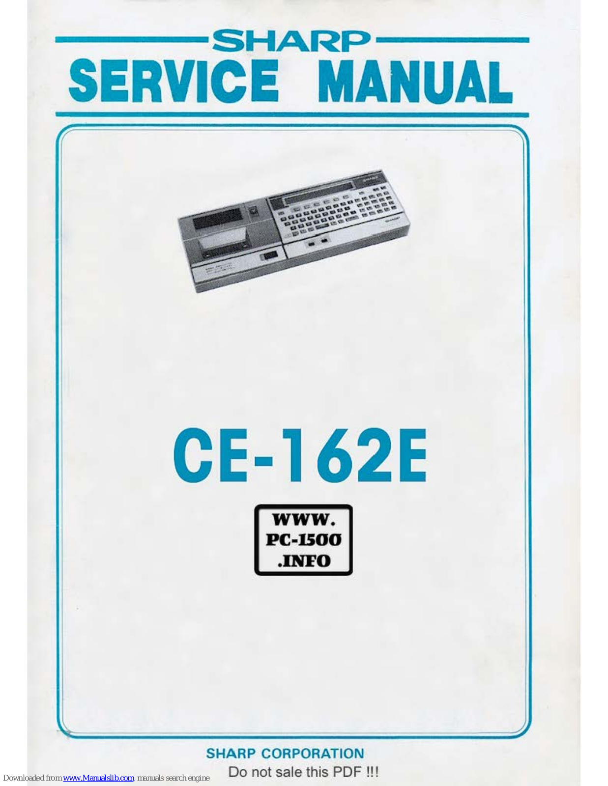 Sharp CE-162E Service Manual - ManualMachine.com