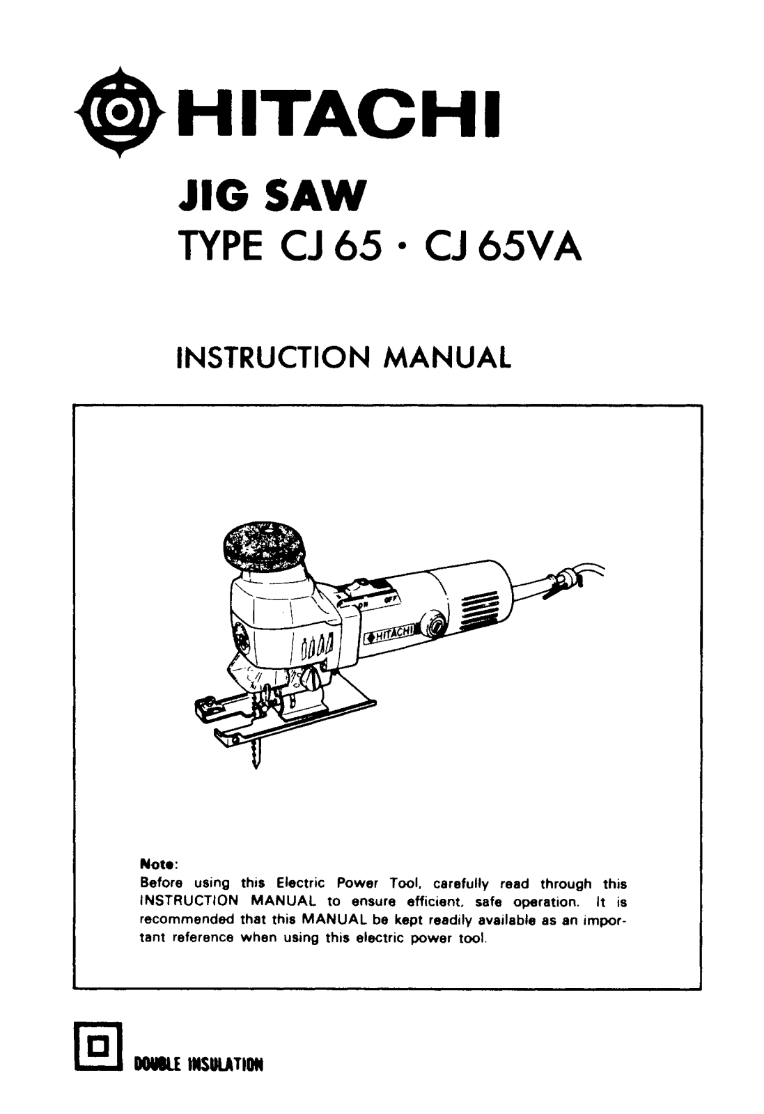 Hitachi CJ65 User Manual