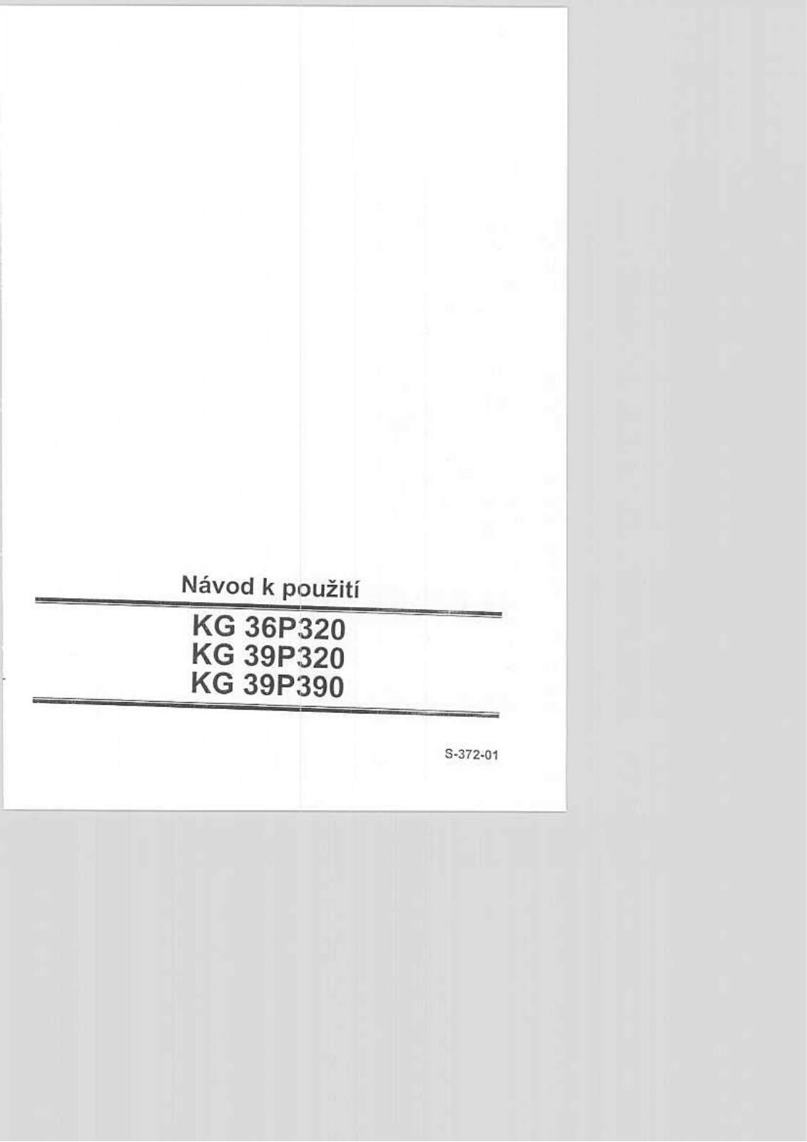 Siemens KG 39P390 User Manual