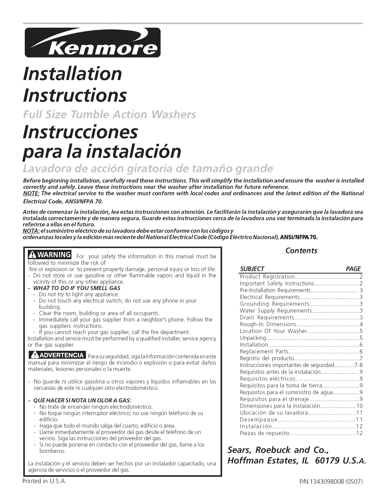 Kenmore 41724182301 Installation Guide - ManualMachine.com