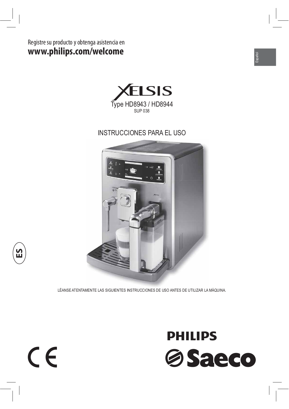 PHILIPS HD8944, HD8943 User Manual