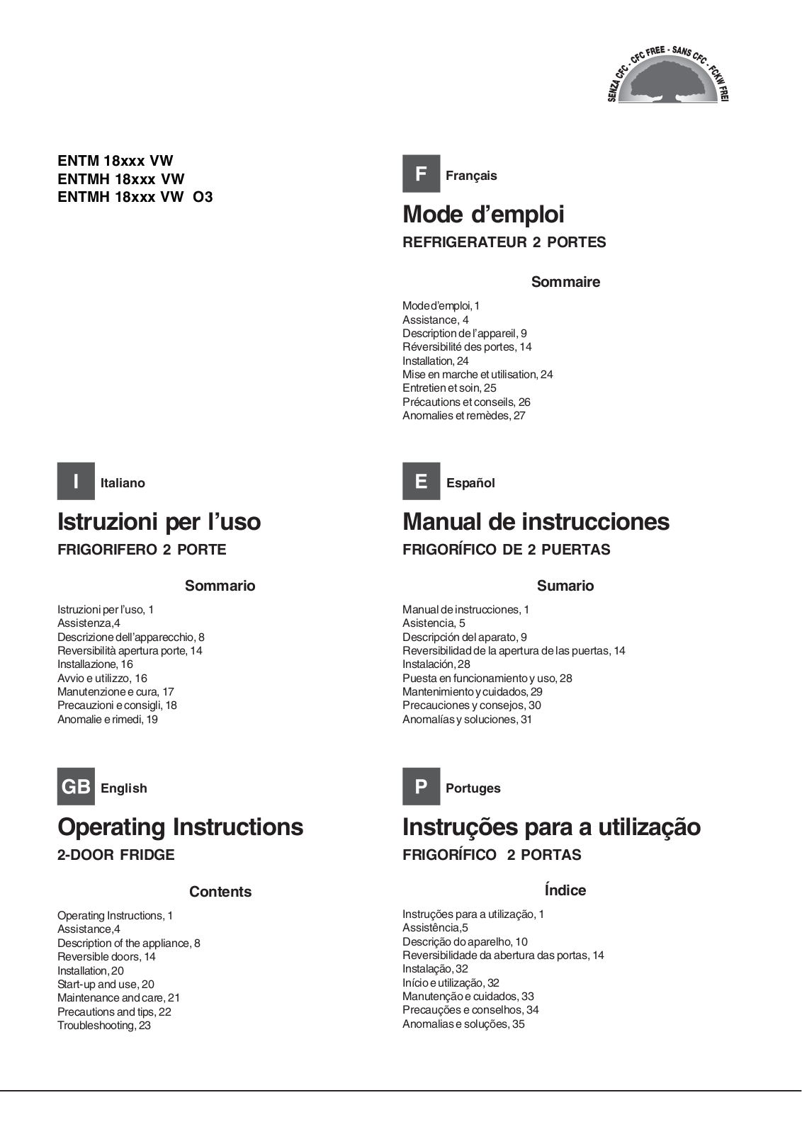 HOTPOINT ENTMH 18310VW User Manual