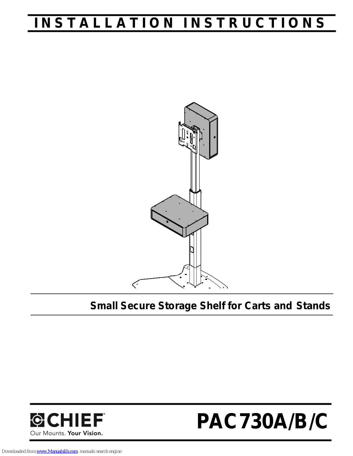 CHIEF PAC730A, PAC730C, PAC730B Installation Instructions Manual - ManualMachine.com