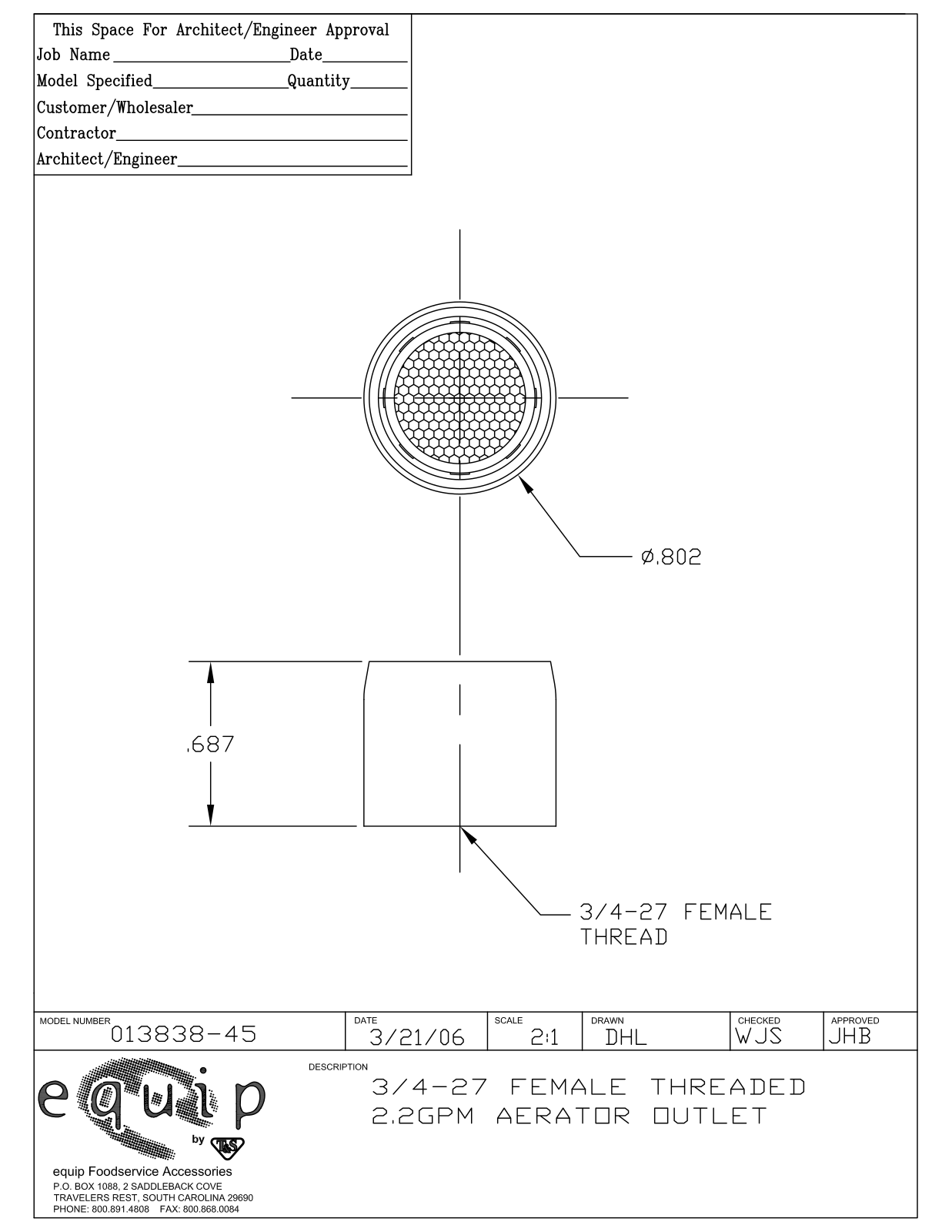 T&S Brass 013838-45 User Manual