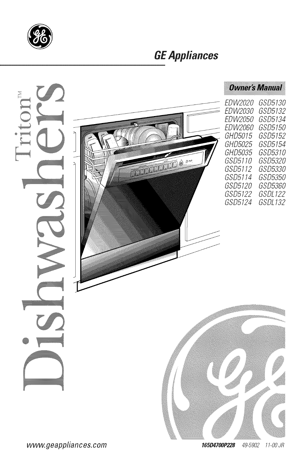 GE GSDL132F01WW, GSDL132F00WW, GSDL122F01BB, GSDL122F00BB, GSD5360F01SS Owner’s Manual - ManualMachine.com