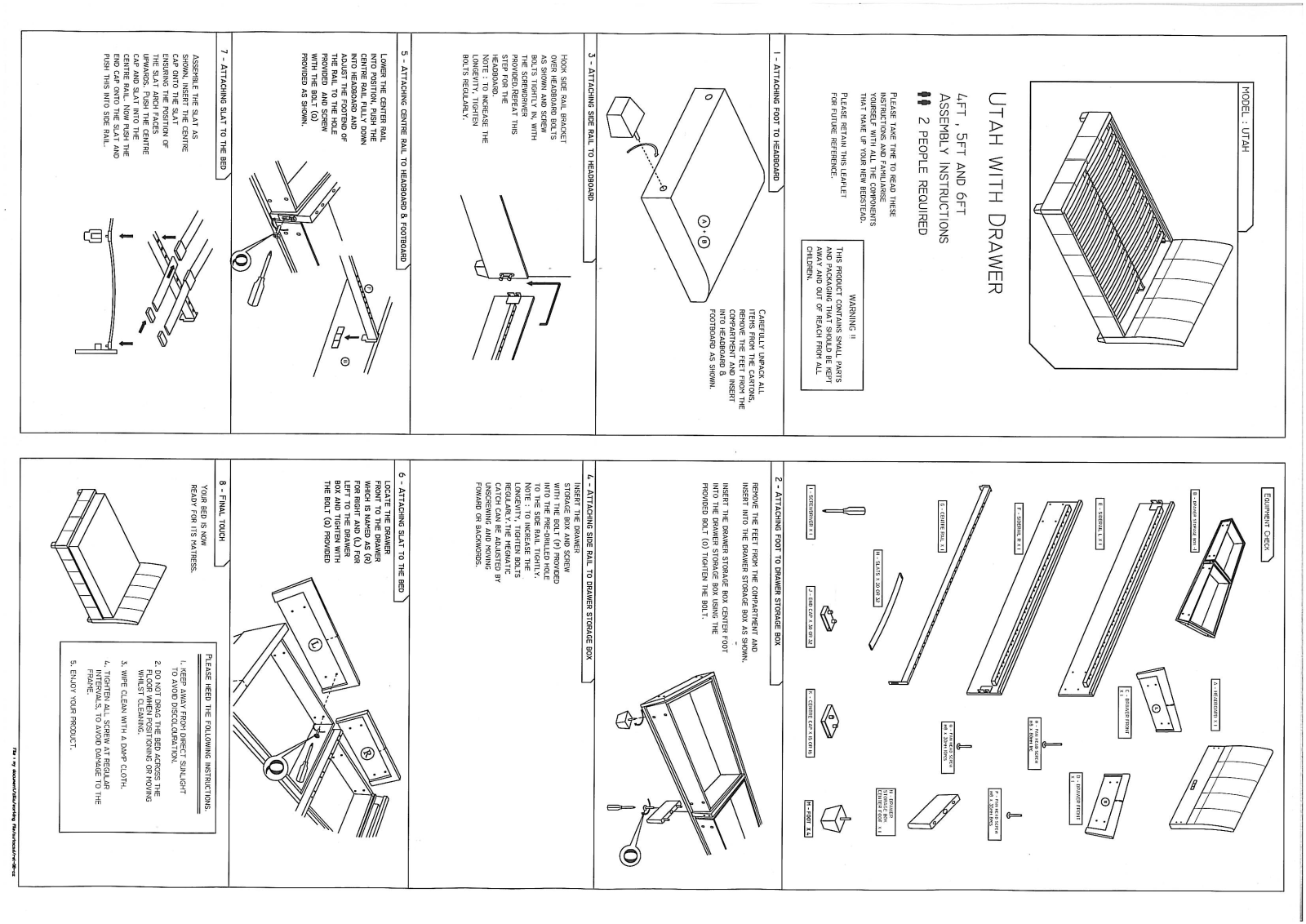 Freedom Utah Bed Assembly Instruction