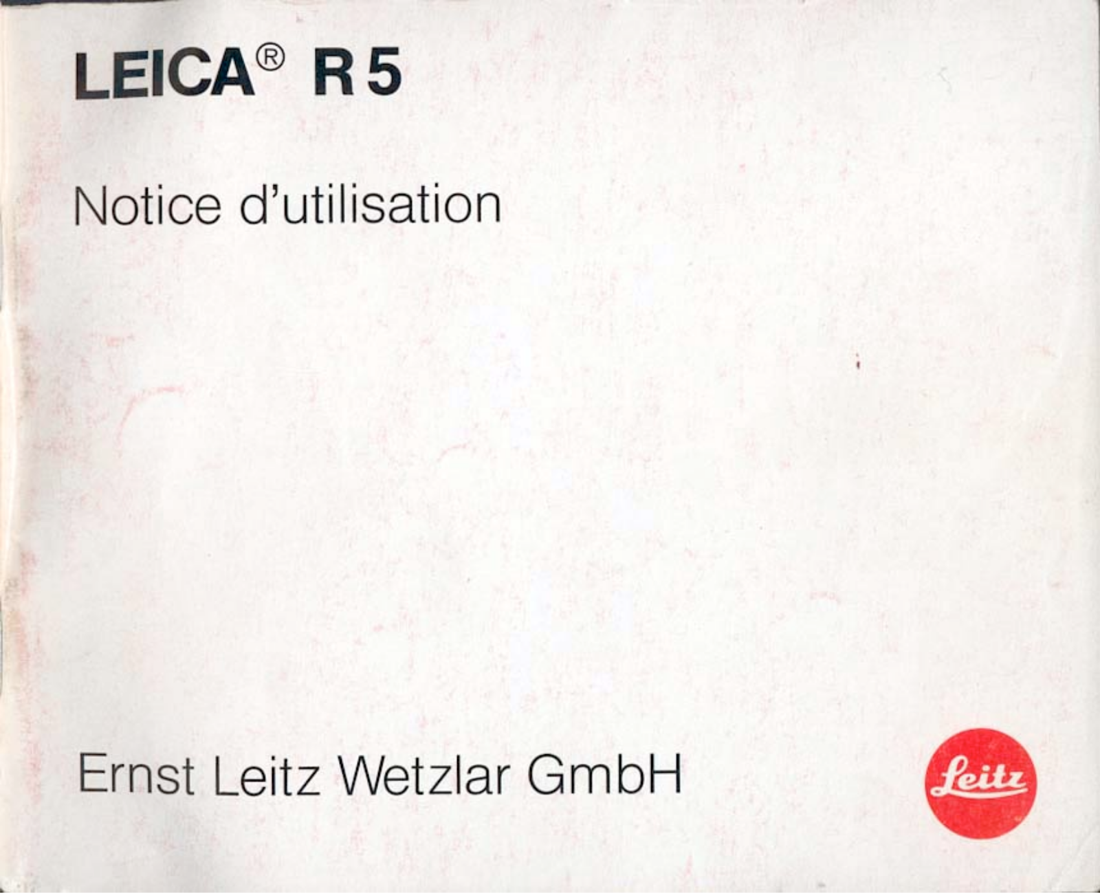 LEICA R5 User Manual