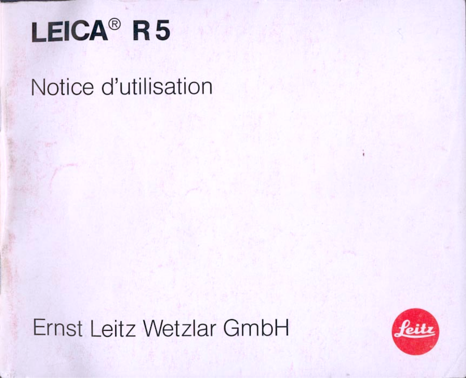LEICA R5 User Manual