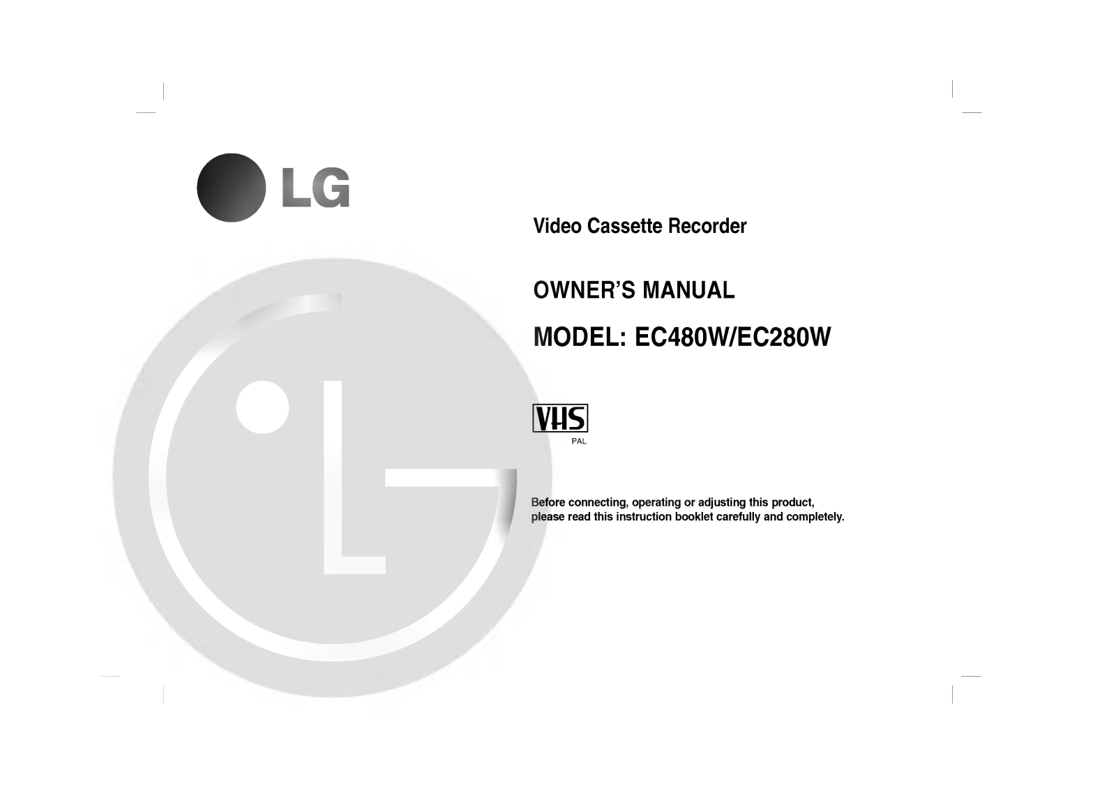 LG EC480W Owner's Manual