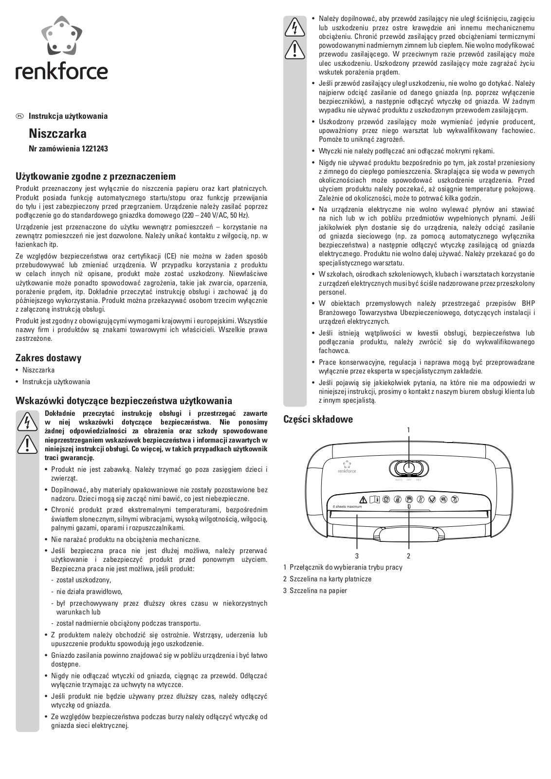 Renkforce RA01 User guide