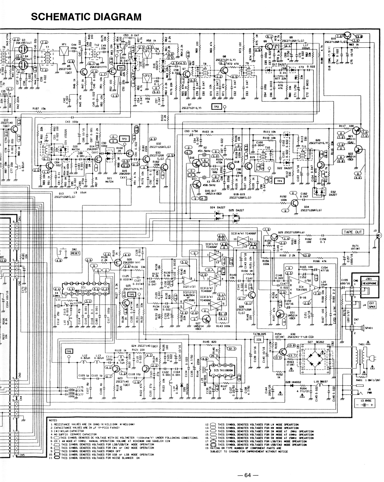 Realistic   RadioShack DX-394 Schematic