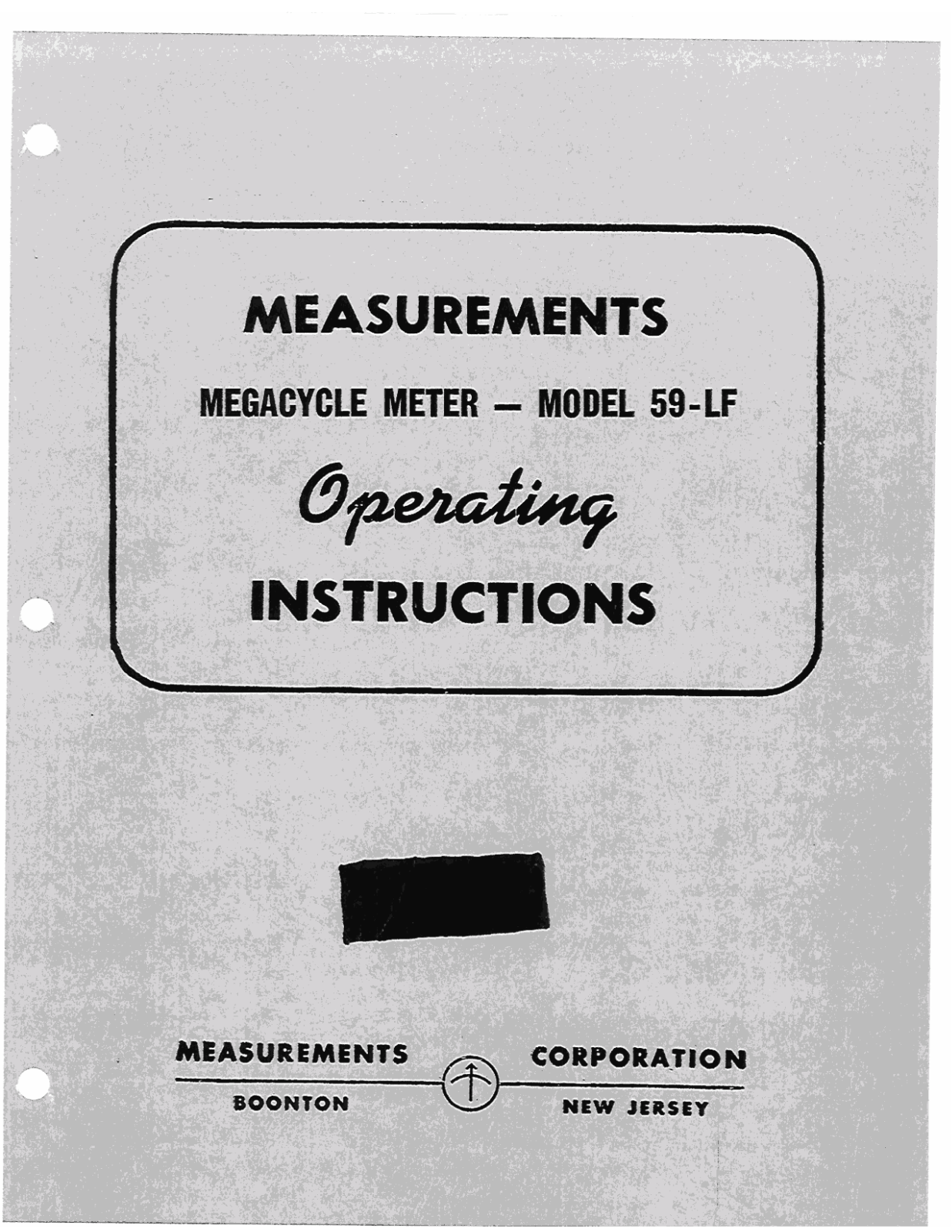 Boonton 59LF User Manual