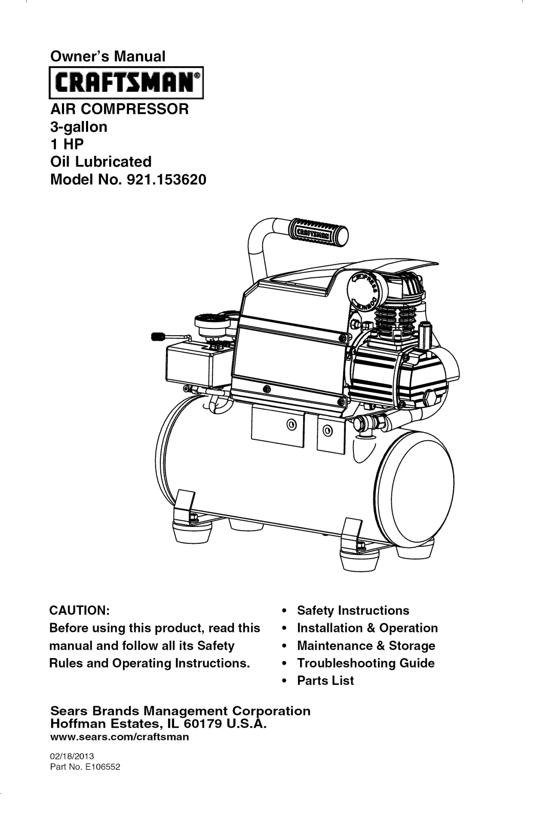 Craftsman 921153620 Owner’s Manual