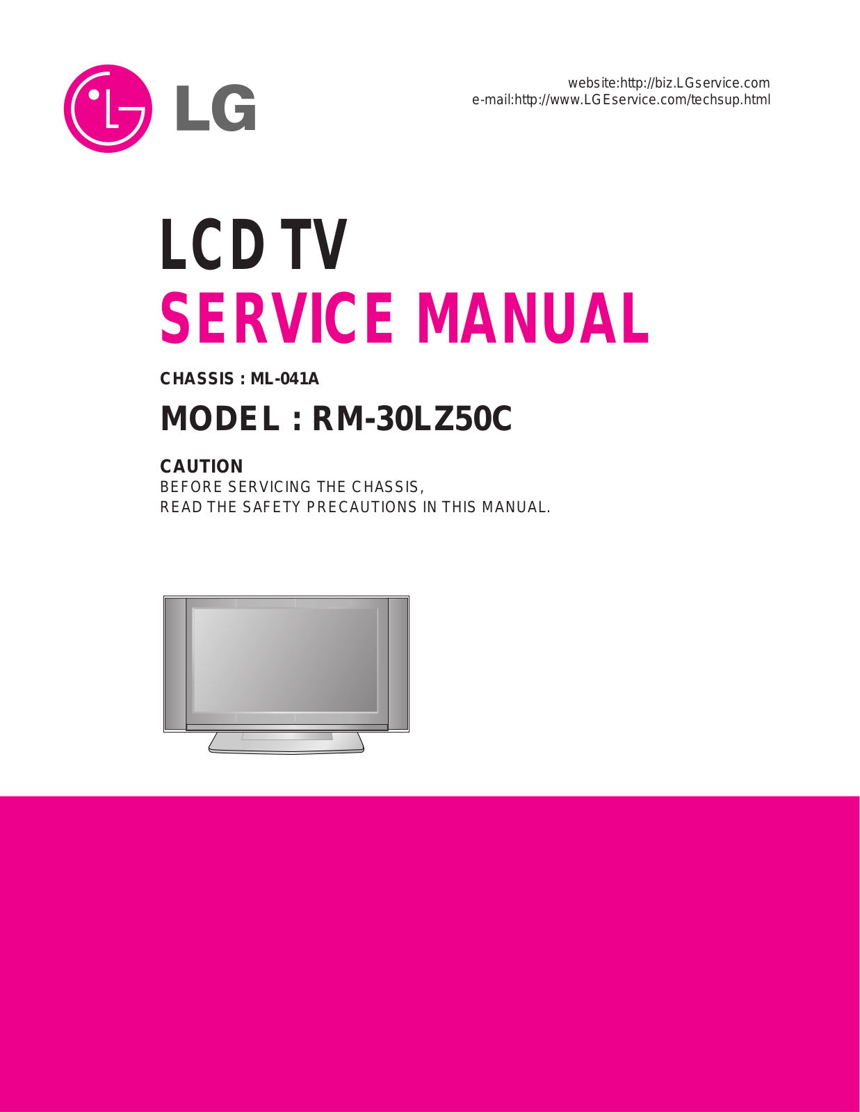 LG RU-30LZ50C Service Manual